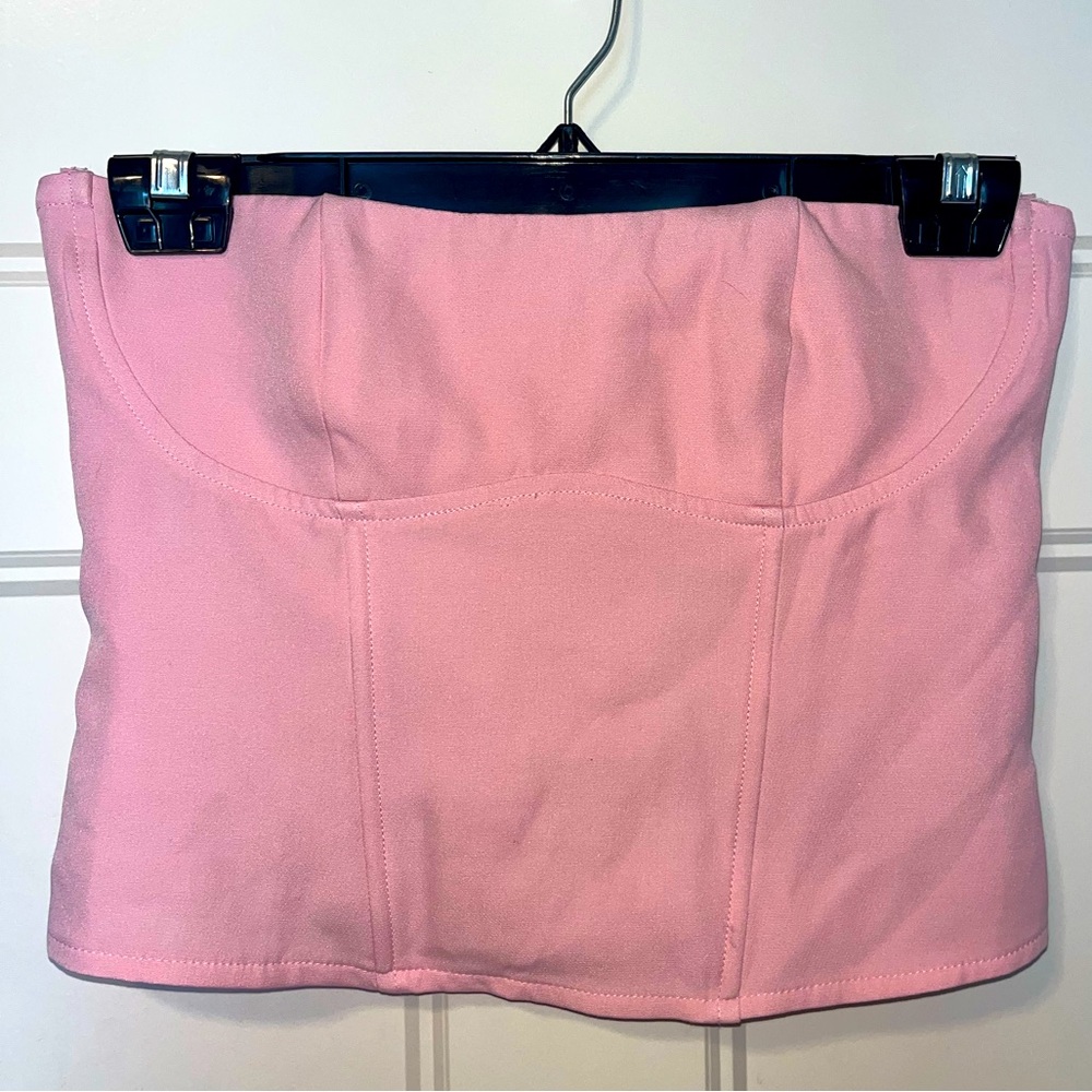 Edikted Selena Lace Up Pink Corset top. Size Medium.